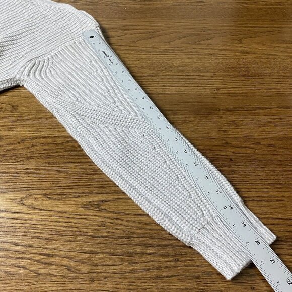 Aritzia Wilfred Calmont Sweater 100% Merino Wool Grey Ribbed Boatneck - Picture 12 of 12